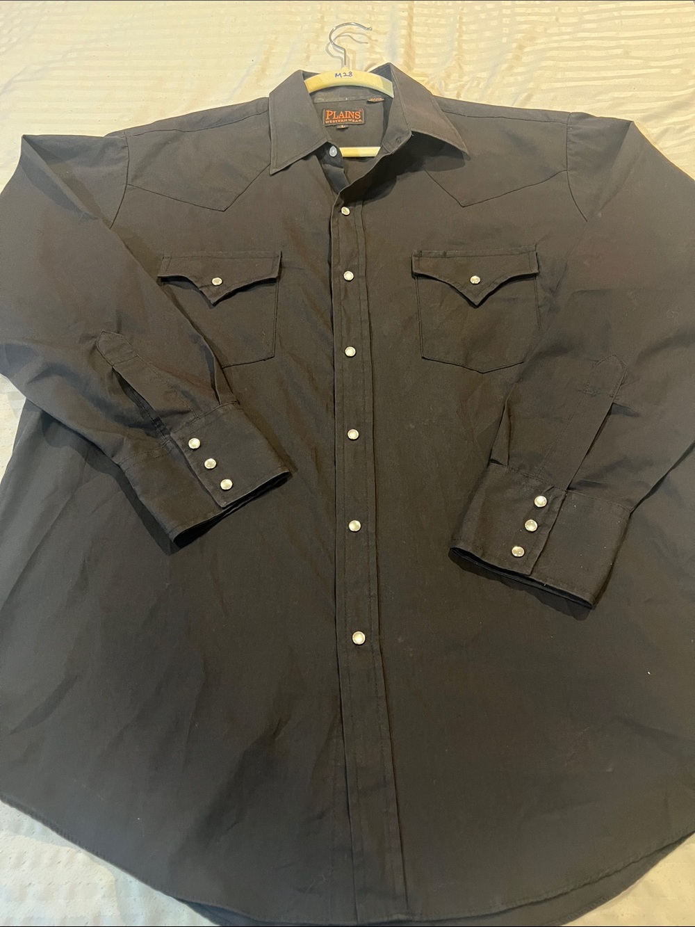 Plains WESTERN WEAR Men’s Black Western Button-Down Shirt